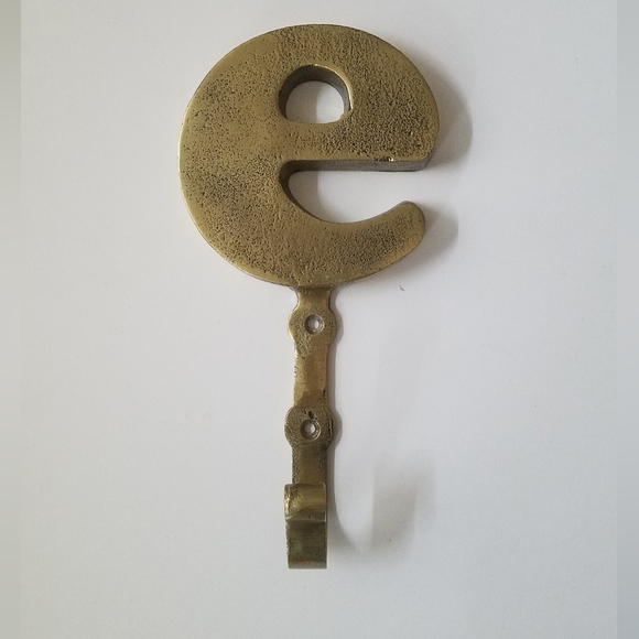 Pottery Barn Accents Pottery Barn Brass Monogram Alphabet Wall Hook